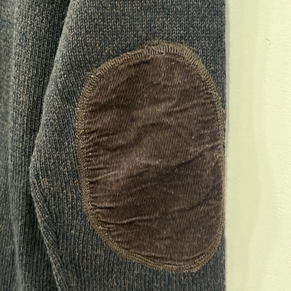 Oscar De La Renta Cardigan Sweater Full Zip Elbow Patches Pockets size XL - Picture 9 of 14